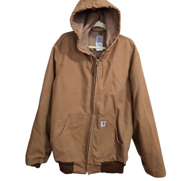 Carhartt Thermal Lined Duck Canvas Active Jacket J131 Large Tall USA Made Union - Picture 1 of 15